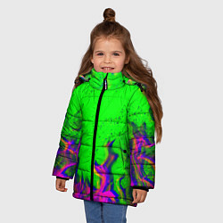 Куртка зимняя для девочки ОГОНЬ ГЛИТЧ, цвет: 3D-светло-серый — фото 2