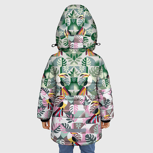 Зимняя куртка для девочки Туканы / 3D-Черный – фото 4