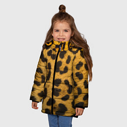 Куртка зимняя для девочки Леопард, цвет: 3D-красный — фото 2