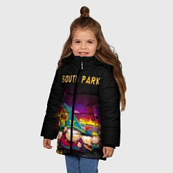 Куртка зимняя для девочки Южный Парк, цвет: 3D-светло-серый — фото 2