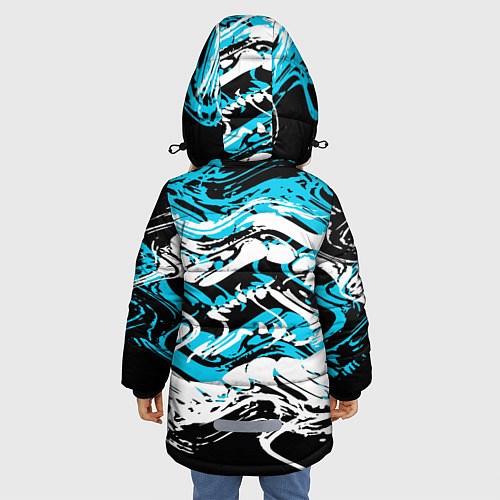 Зимняя куртка для девочки Blue Combo / 3D-Черный – фото 4