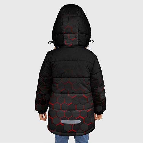 Зимняя куртка для девочки MASS EFFECT N7 / 3D-Черный – фото 4