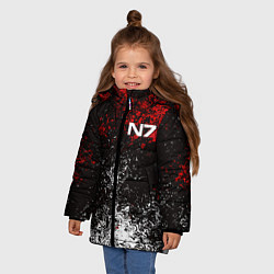 Куртка зимняя для девочки MASS EFFECT N7, цвет: 3D-светло-серый — фото 2