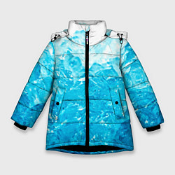 Куртка зимняя для девочки Лёд, цвет: 3D-черный