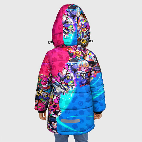 Зимняя куртка для девочки BRAWL STARS / 3D-Черный – фото 4