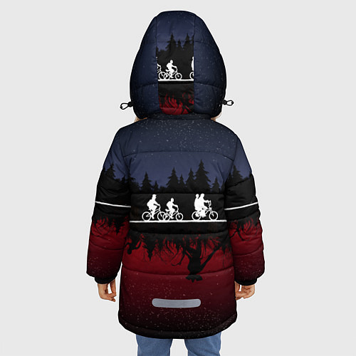 Зимняя куртка для девочки Очень странные дела / 3D-Черный – фото 4