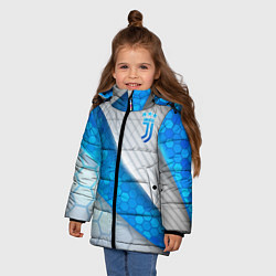 Куртка зимняя для девочки Juventus F C, цвет: 3D-светло-серый — фото 2