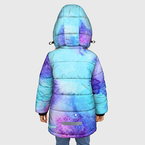 Зимняя куртка для девочки Краски / 3D-Черный – фото 4