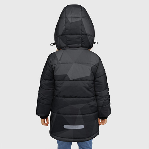 Зимняя куртка для девочки Грани / 3D-Черный – фото 4