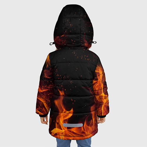 Зимняя куртка для девочки BRAWL STARS CROW PHOENIX / 3D-Черный – фото 4
