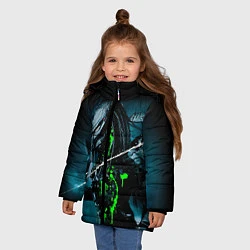 Куртка зимняя для девочки PREDATOR, цвет: 3D-черный — фото 2