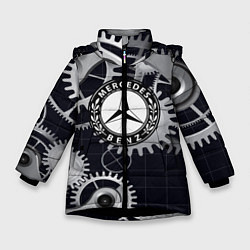Куртка зимняя для девочки MERCEDES-BENZ, цвет: 3D-черный
