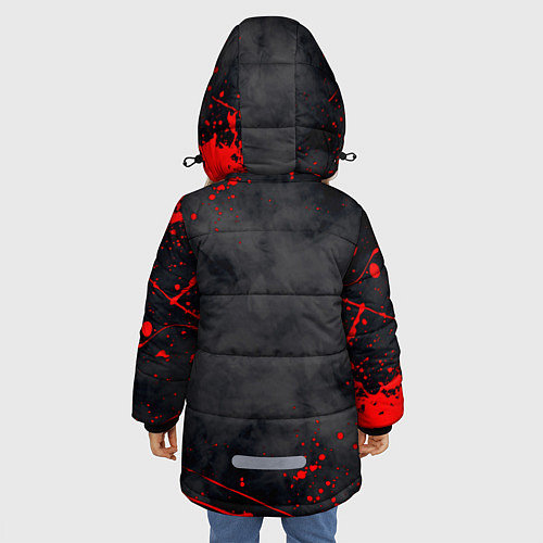 Зимняя куртка для девочки RUST / 3D-Черный – фото 4