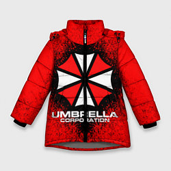 Куртка зимняя для девочки Umbrella Corporation, цвет: 3D-светло-серый