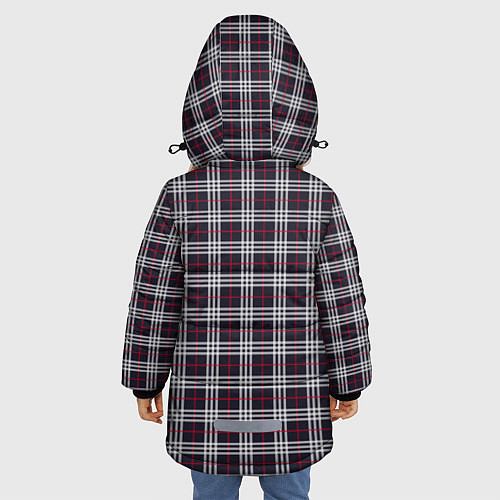 Зимняя куртка для девочки Классические в клеточку / 3D-Черный – фото 4