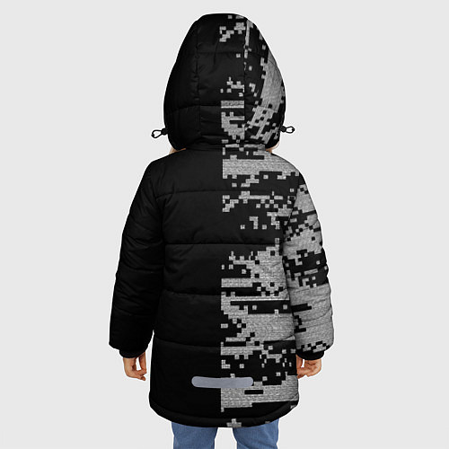 Зимняя куртка для девочки Пограничные Войска / 3D-Черный – фото 4