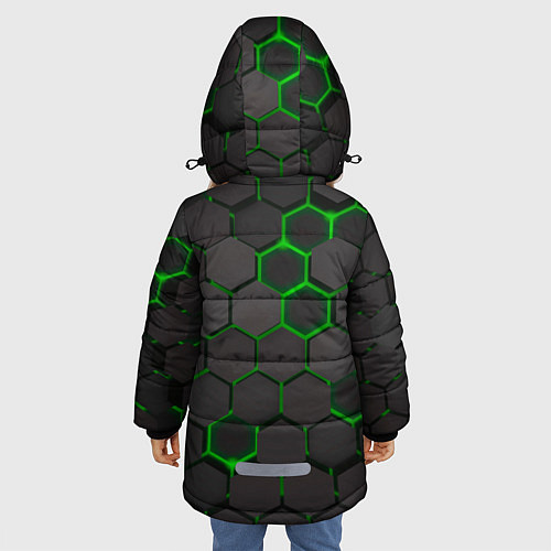 Зимняя куртка для девочки Brawl Stars Virus 8-Bit / 3D-Черный – фото 4