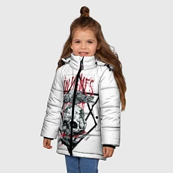 Куртка зимняя для девочки In Flames, цвет: 3D-красный — фото 2