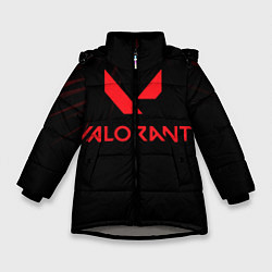 Куртка зимняя для девочки VALORANT, цвет: 3D-светло-серый
