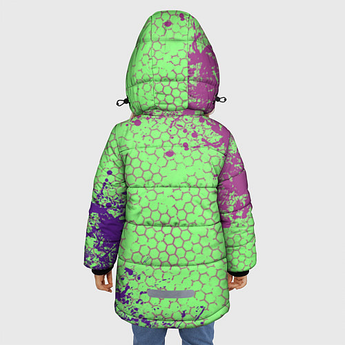 Зимняя куртка для девочки Brawl Stars Spike / 3D-Черный – фото 4