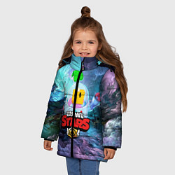 Куртка зимняя для девочки BRAWL STARS SPROUT, цвет: 3D-светло-серый — фото 2