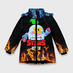 Куртка зимняя для девочки BRAWL STARS SPROUT, цвет: 3D-черный