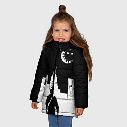 Куртка зимняя для девочки Борец с COVID19, цвет: 3D-черный — фото 2