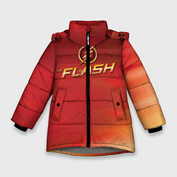 Зимняя куртка для девочки The Flash Logo Pattern
