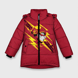 Куртка зимняя для девочки The Flash, цвет: 3D-красный