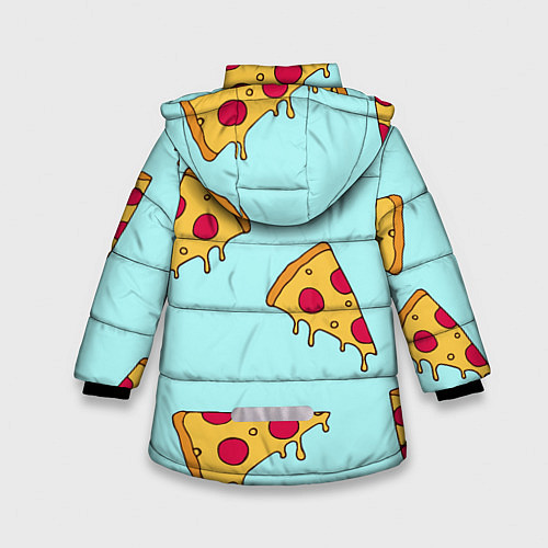 Зимняя куртка для девочки Ароматная пицца / 3D-Светло-серый – фото 2