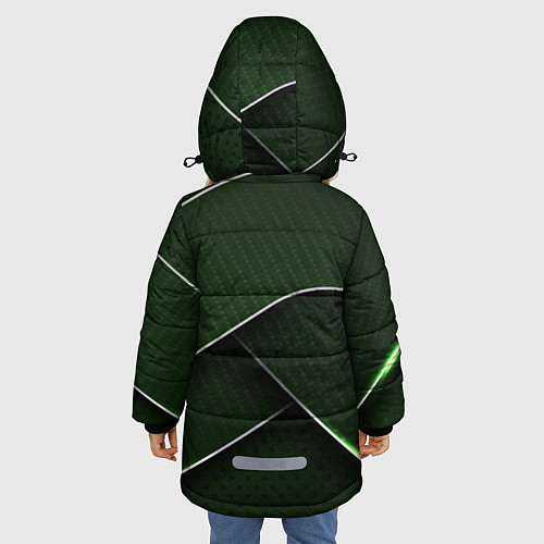 Зимняя куртка для девочки Шкода мини логотип / 3D-Черный – фото 4