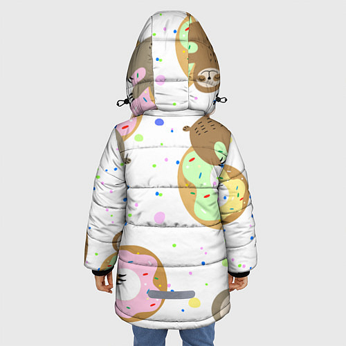 Зимняя куртка для девочки Милый Ленивец / 3D-Черный – фото 4