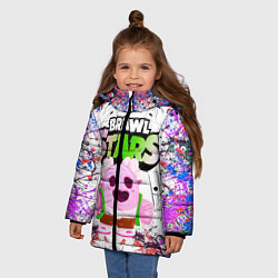 Куртка зимняя для девочки Sakura Spike Brawl Stars, цвет: 3D-черный — фото 2