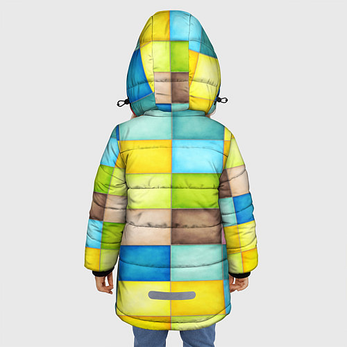Зимняя куртка для девочки Brawl Stars:Leon Sally / 3D-Черный – фото 4