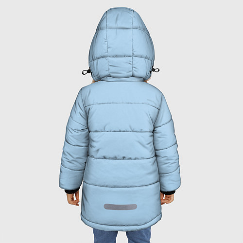 Зимняя куртка для девочки Совы на ветке / 3D-Черный – фото 4