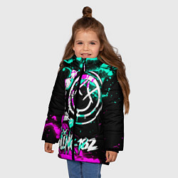 Куртка зимняя для девочки Blink-182 6, цвет: 3D-черный — фото 2