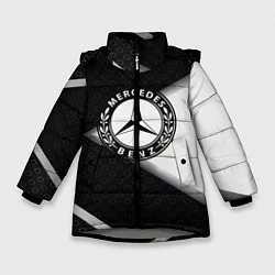 Куртка зимняя для девочки Mercedes-Benz, цвет: 3D-светло-серый