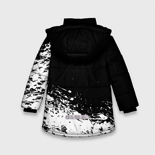 Зимняя куртка для девочки Черный Клевер Черный Бык 6 / 3D-Светло-серый – фото 2