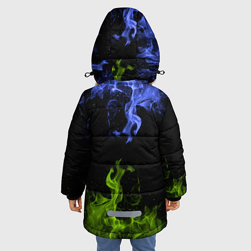 Зимняя куртка для девочки Leon Wolf / 3D-Черный – фото 4