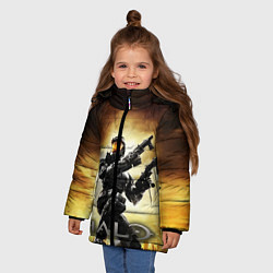 Куртка зимняя для девочки Halo Infinite цвета 3D-черный — фото 2
