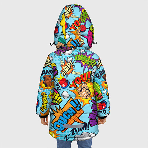 Зимняя куртка для девочки COMICS ART / 3D-Черный – фото 4