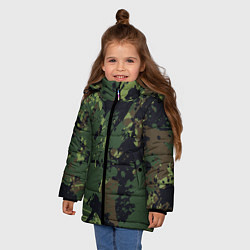 Куртка зимняя для девочки МИЛИТАРИ, цвет: 3D-светло-серый — фото 2