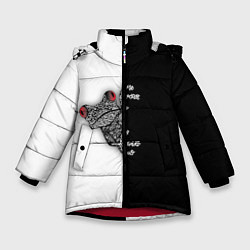 Куртка зимняя для девочки Лягуха, цвет: 3D-красный