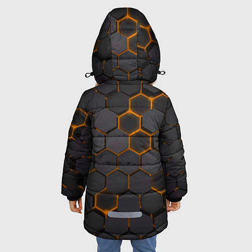 Зимняя куртка для девочки Brawl Stars Robot Spike / 3D-Черный – фото 4