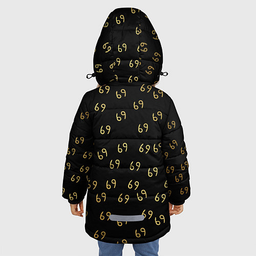 Зимняя куртка для девочки 6ix9ine Gold / 3D-Черный – фото 4
