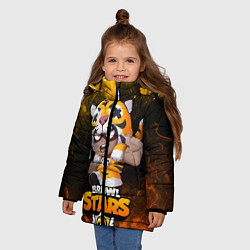 Куртка зимняя для девочки НИТА БРАВЛ СТАРС, цвет: 3D-черный — фото 2