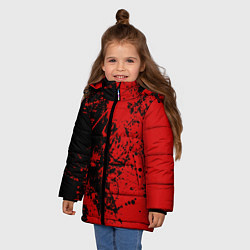 Куртка зимняя для девочки Кровь врага, цвет: 3D-черный — фото 2
