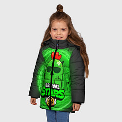 Куртка зимняя для девочки Brawl Stars SPIKE, цвет: 3D-черный — фото 2