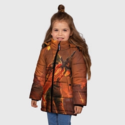 Куртка зимняя для девочки Палач Рока, цвет: 3D-черный — фото 2