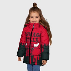 Куртка зимняя для девочки Chicago Bulls, цвет: 3D-черный — фото 2